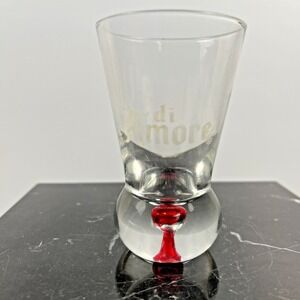 Di Amore Red Bubble Fluted Shot glass 3.75" Barware